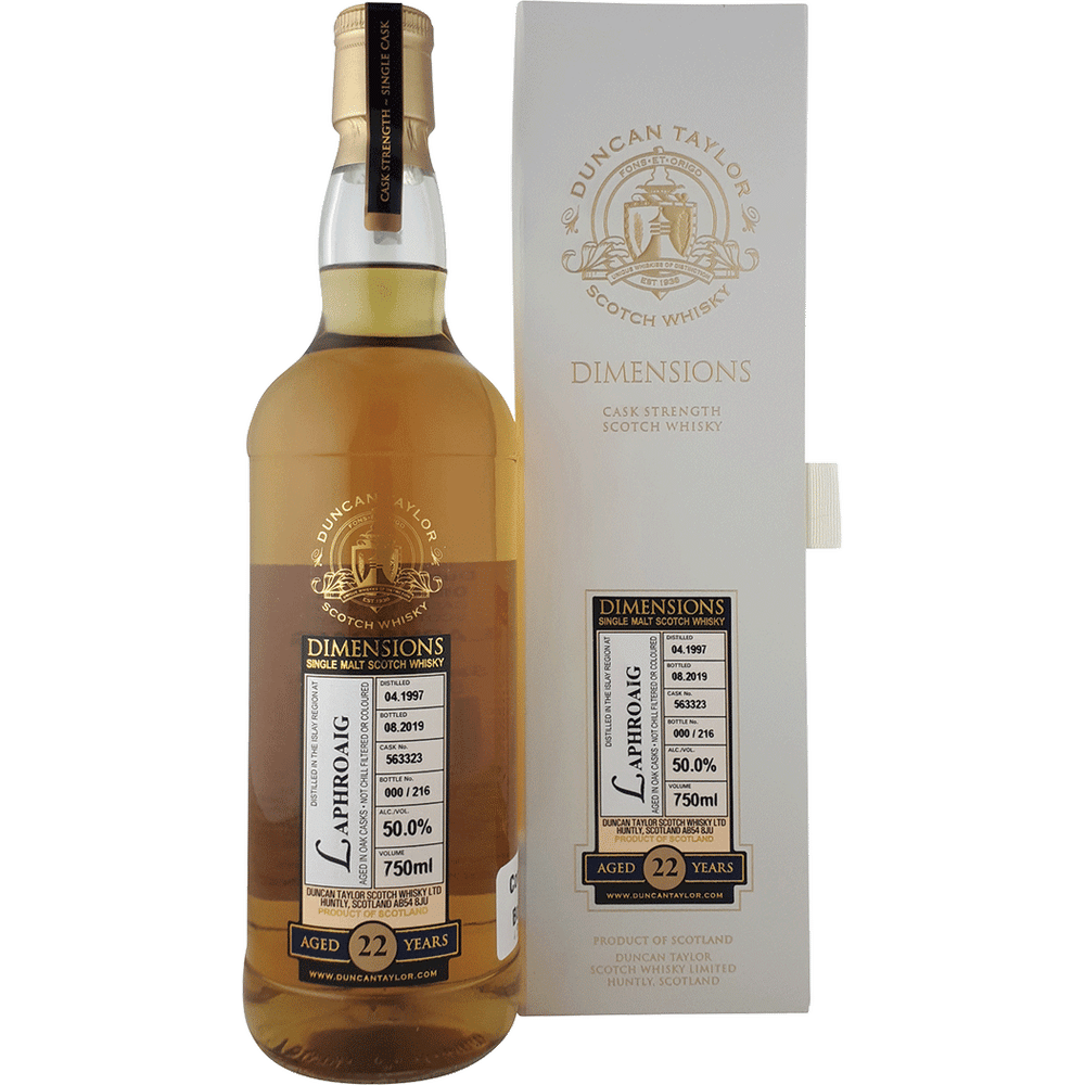 Dimensions Laphroaig 22 Year Single Malt Scotch