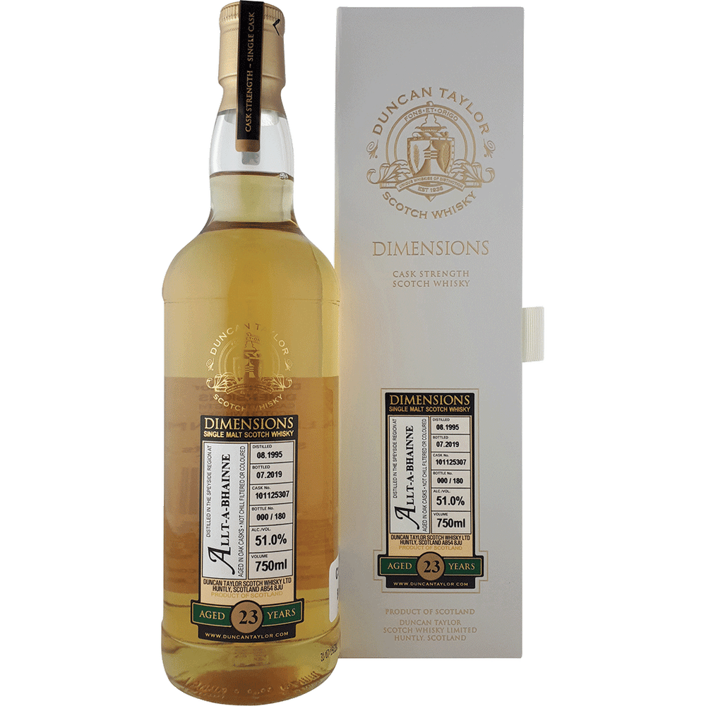 Dimensions Allt-a-Bhainne 23 Yr