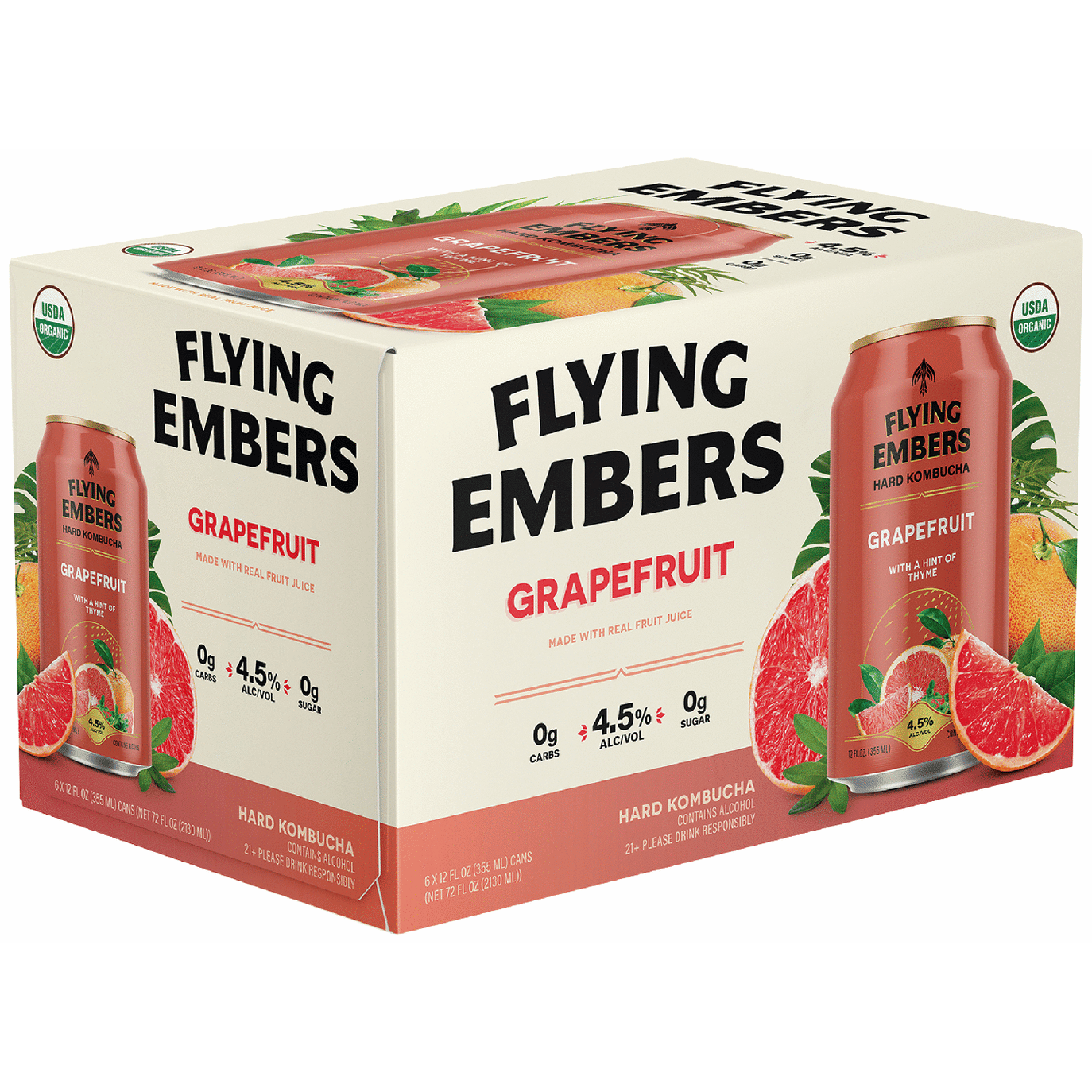 Flying Embers Grapefruit Hard Kombucha