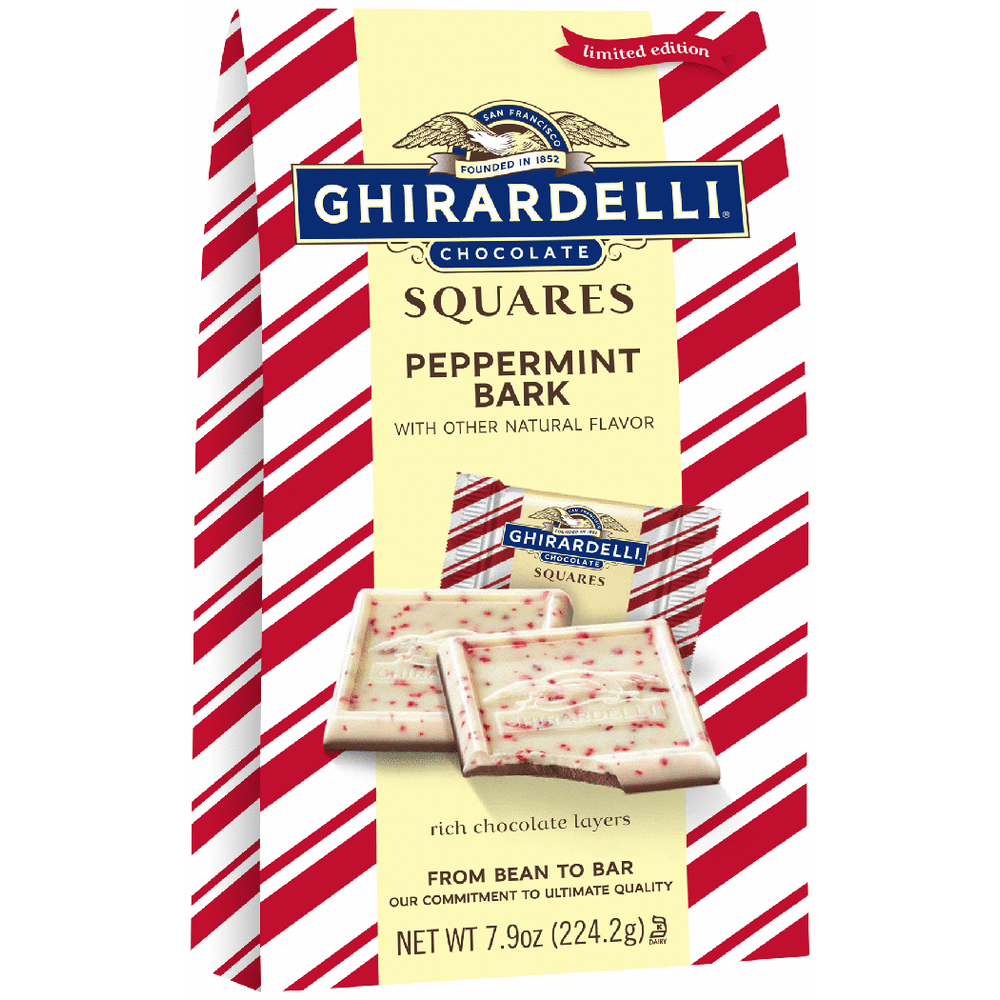 Ghirardelli Chocolate Peppermint Bark Squares