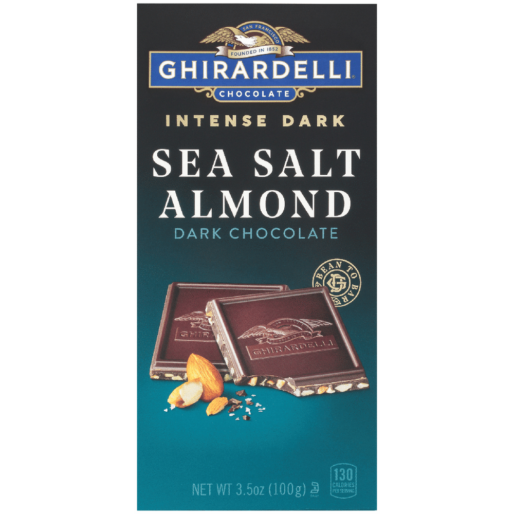 Ghirardelli Intense Dark Sea Salt Almond Choc Bar