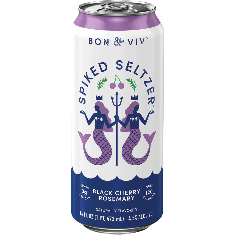 Bon & Viv Spiked Seltzer Black Cherry Rosemary