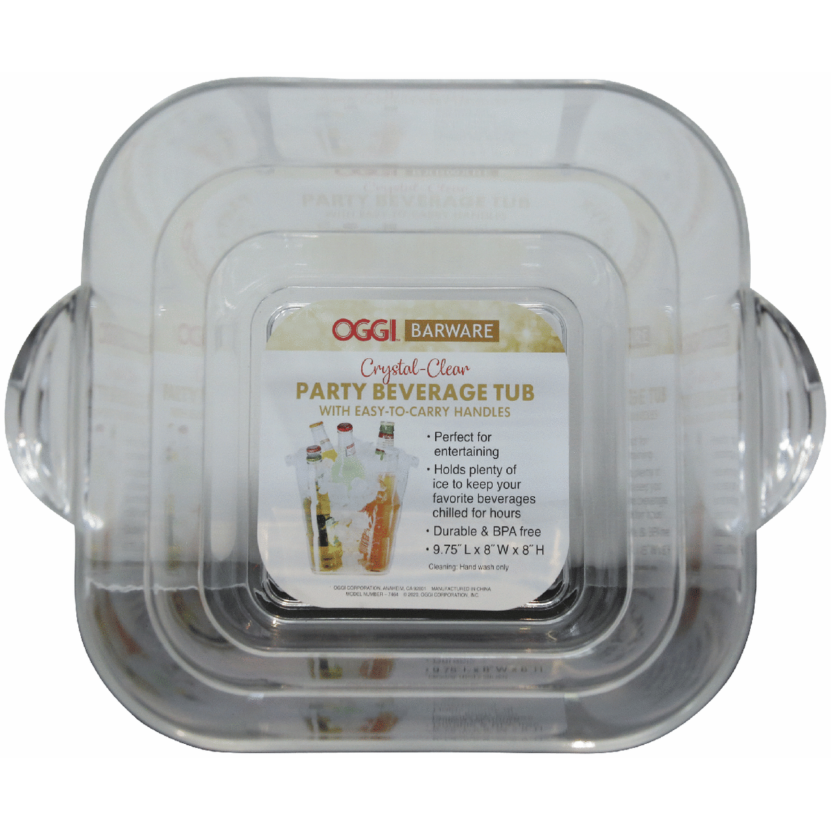 Clear Square Ice Bucket