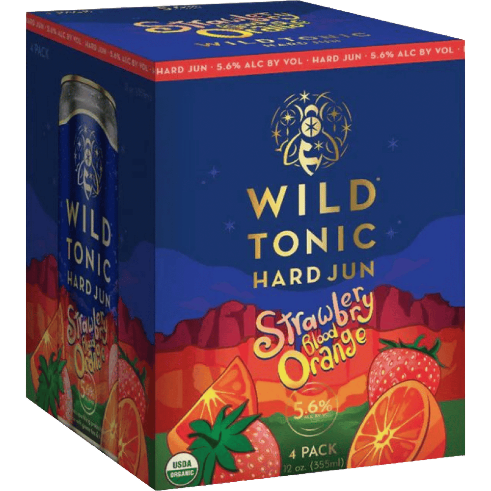 Wild Tonic Kombucha Strawberry Blood Orange