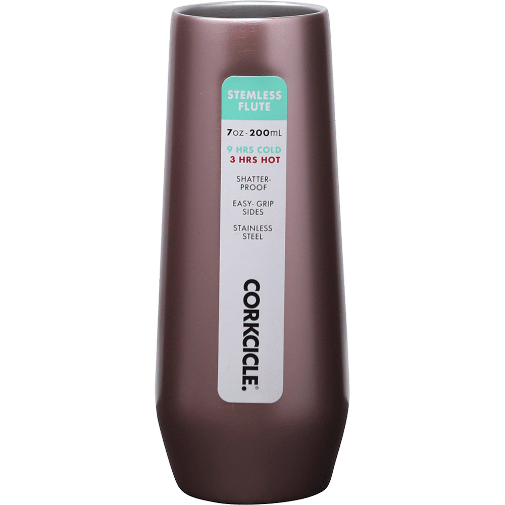 Corkcicle Stemless Flute - Rose Metallic