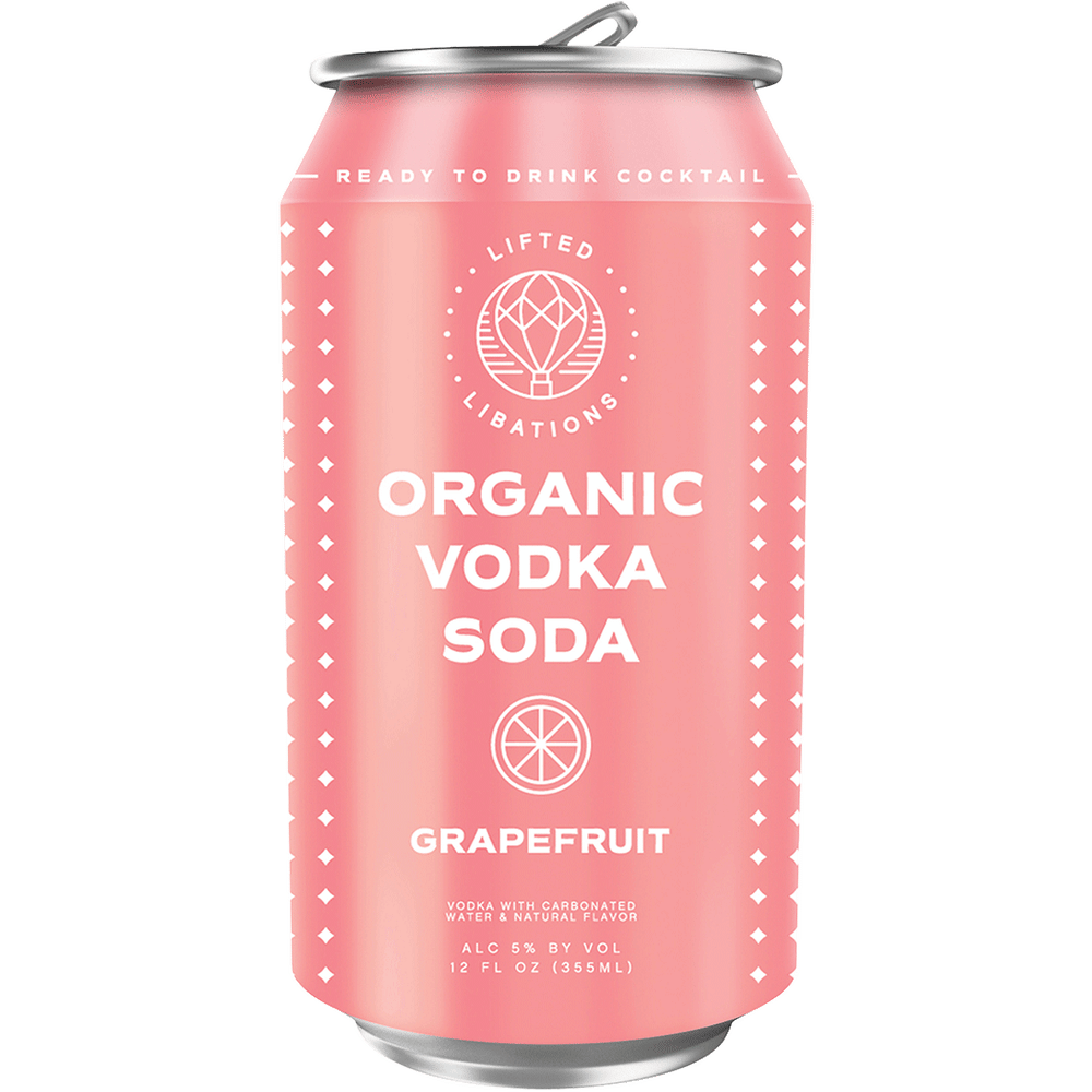 Lifted Libations Grapefruit Organic Vodka Soda