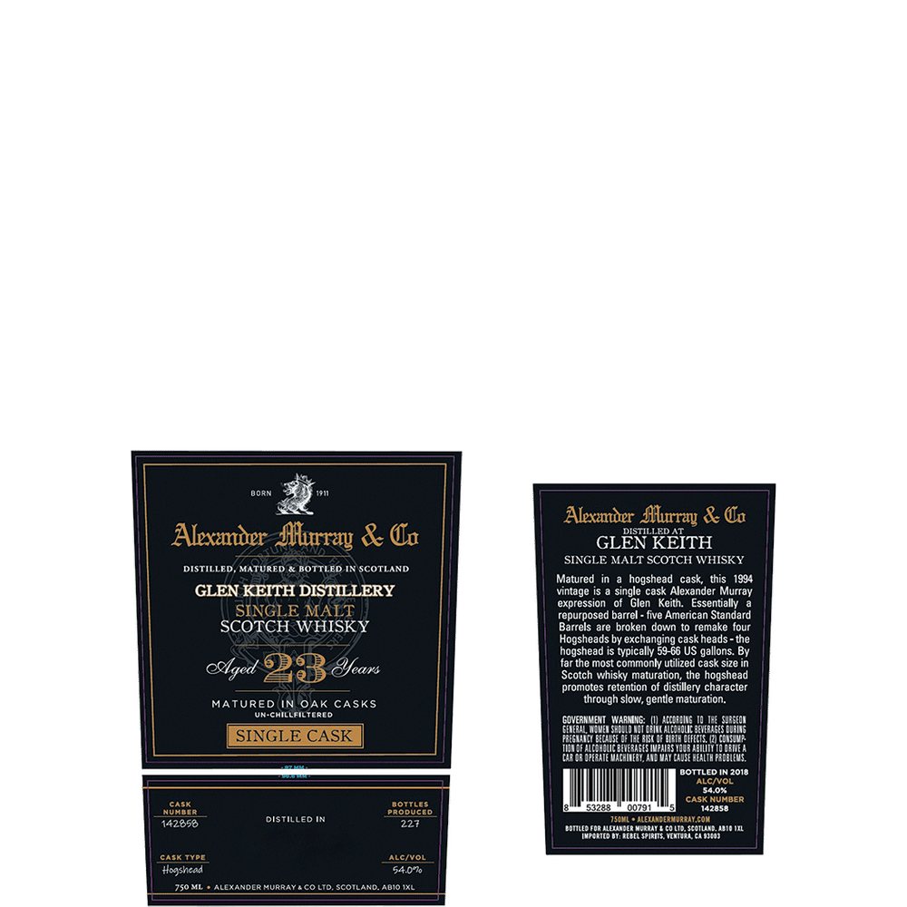 Alexander Murray Glen Keith 23Yr Cask#142858 Speyside Single Malt