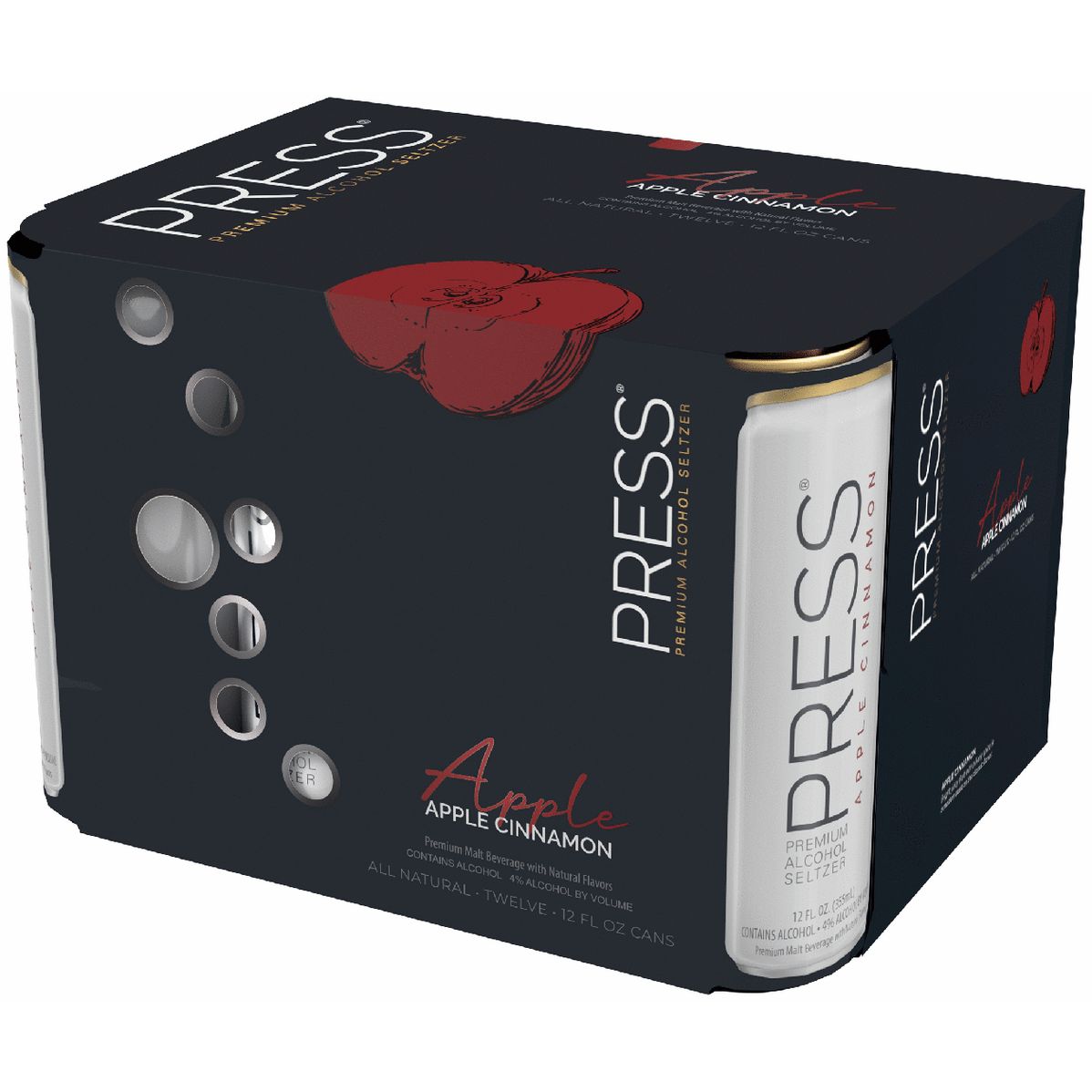 Press Premium Alcohol Seltzer Apple Cinnamon
