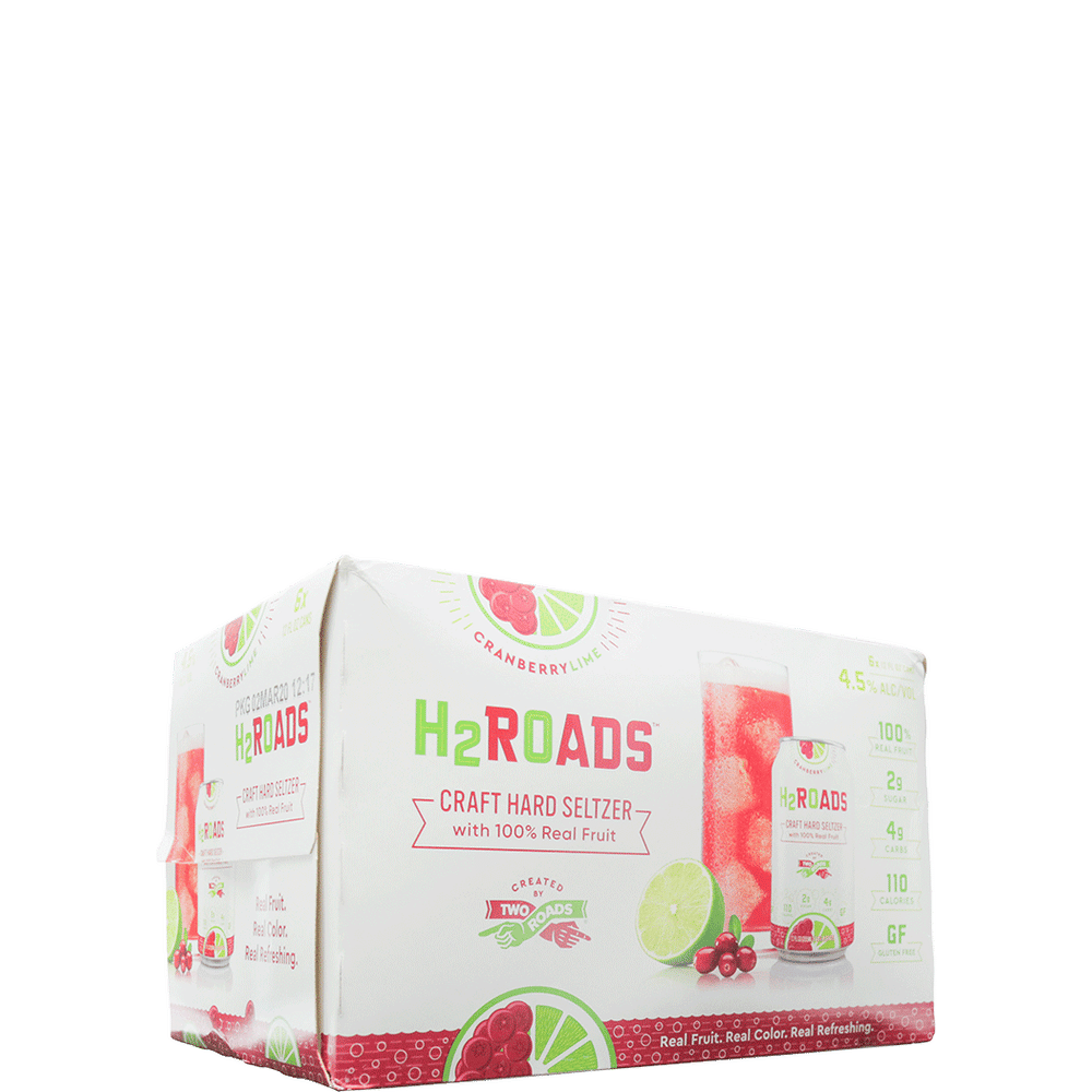 H2Roads Hard Seltzer Cranberry Lime