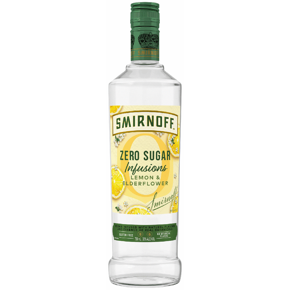 Smirnoff Zero Sugar Infusions Vodka Lemon & Elderflower Vodka