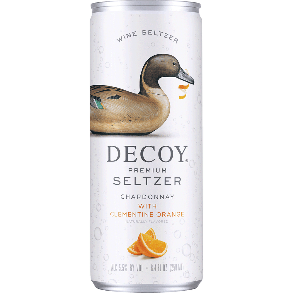 Decoy Premium Seltzer Chardonnay with Clementine Orange