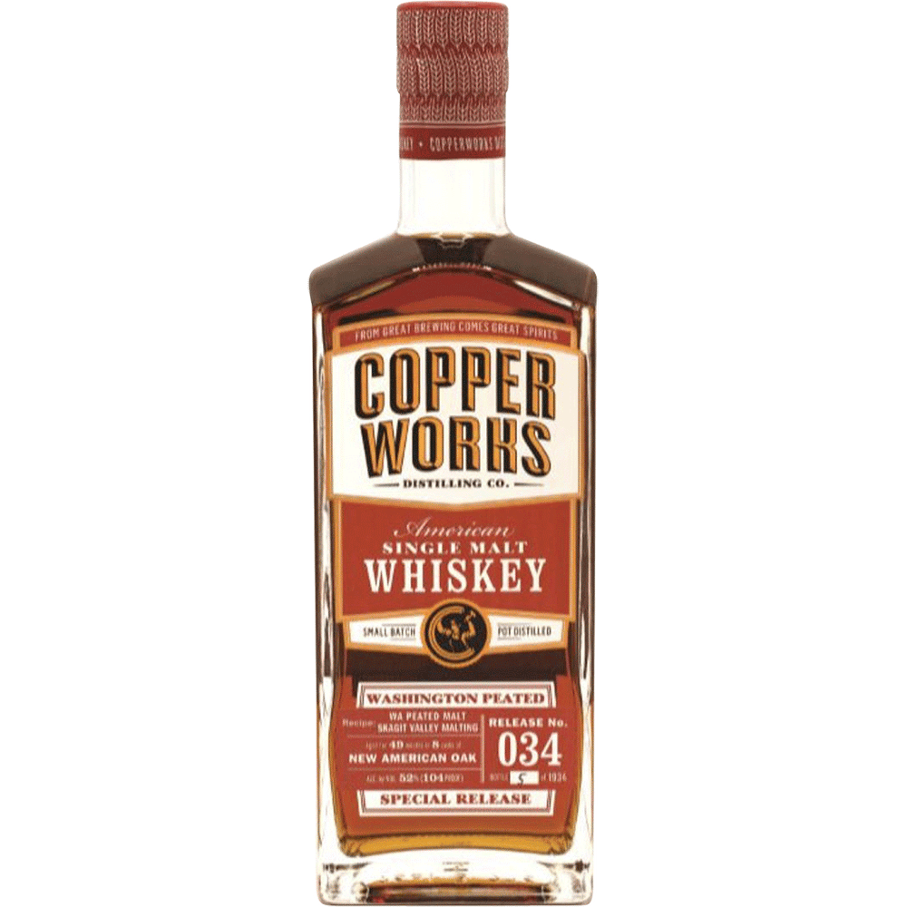 Copperworks Washington Peated Single Malt Whiskey
