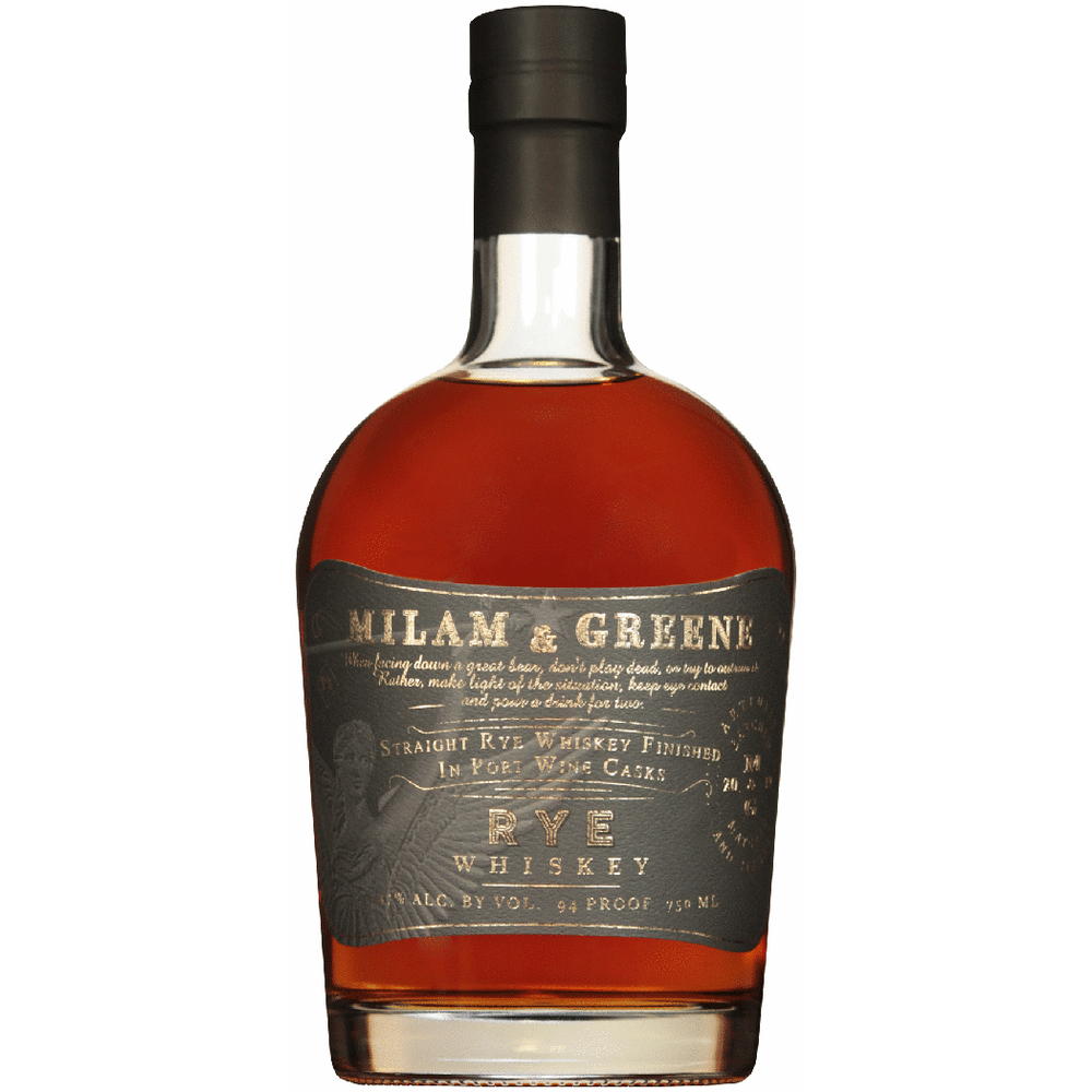 Milam & Greene Port Cask Finish Straight Rye Whiskey