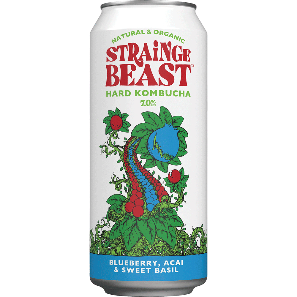 Strainge Beast Blueberry Acai & Sweet Basil Hard Kombucha