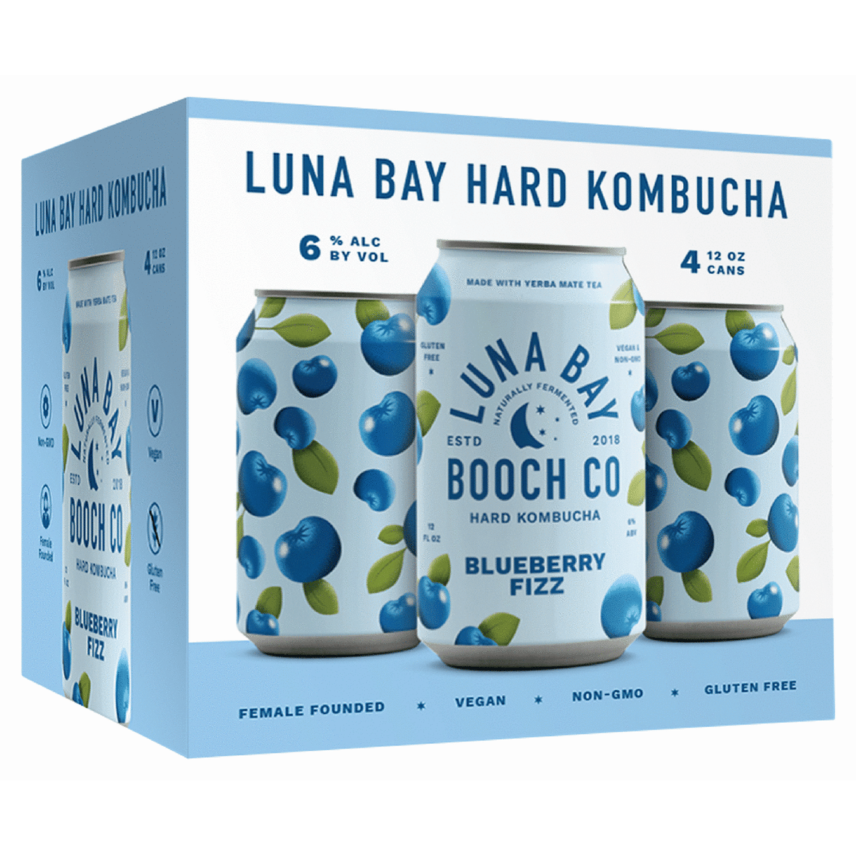Luna Bay Blueberry Fizz Hard Kombucha
