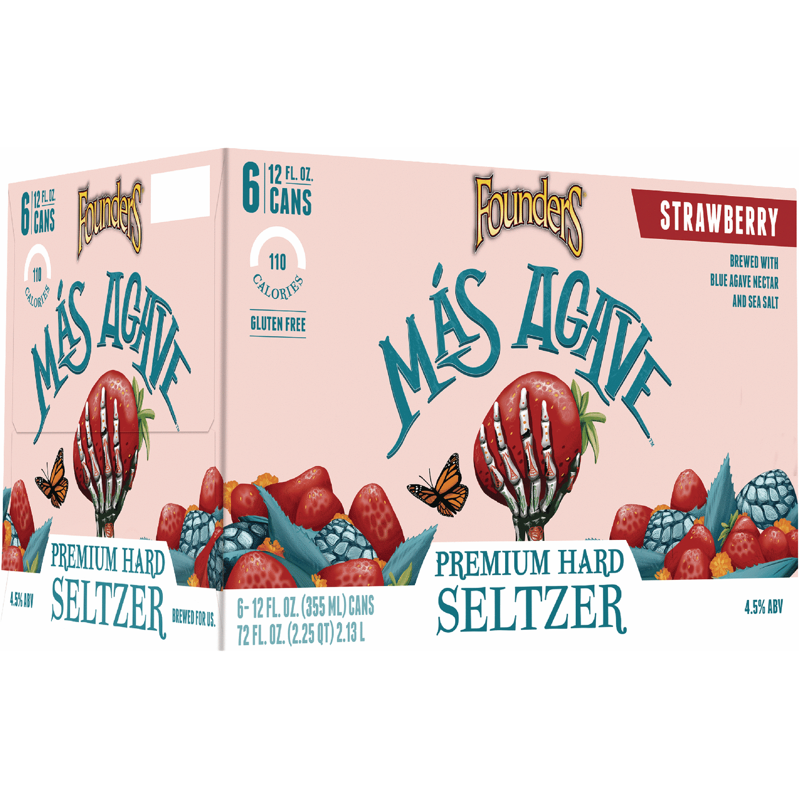 Founders Mas Agave Strawberry Premium Hard Seltzer