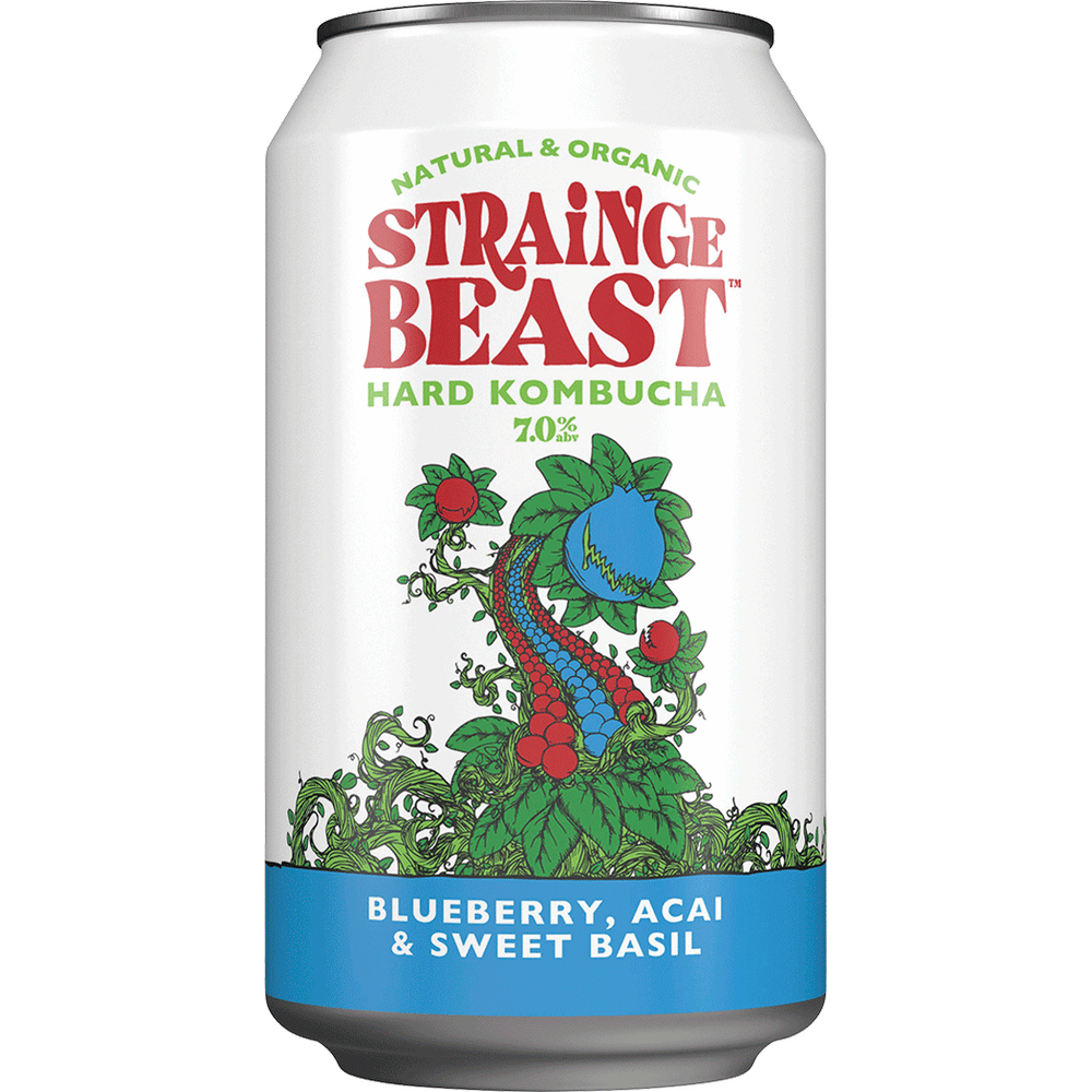 Strainge Beast Blueberry Acai & Sweet Basil Hard Kombucha