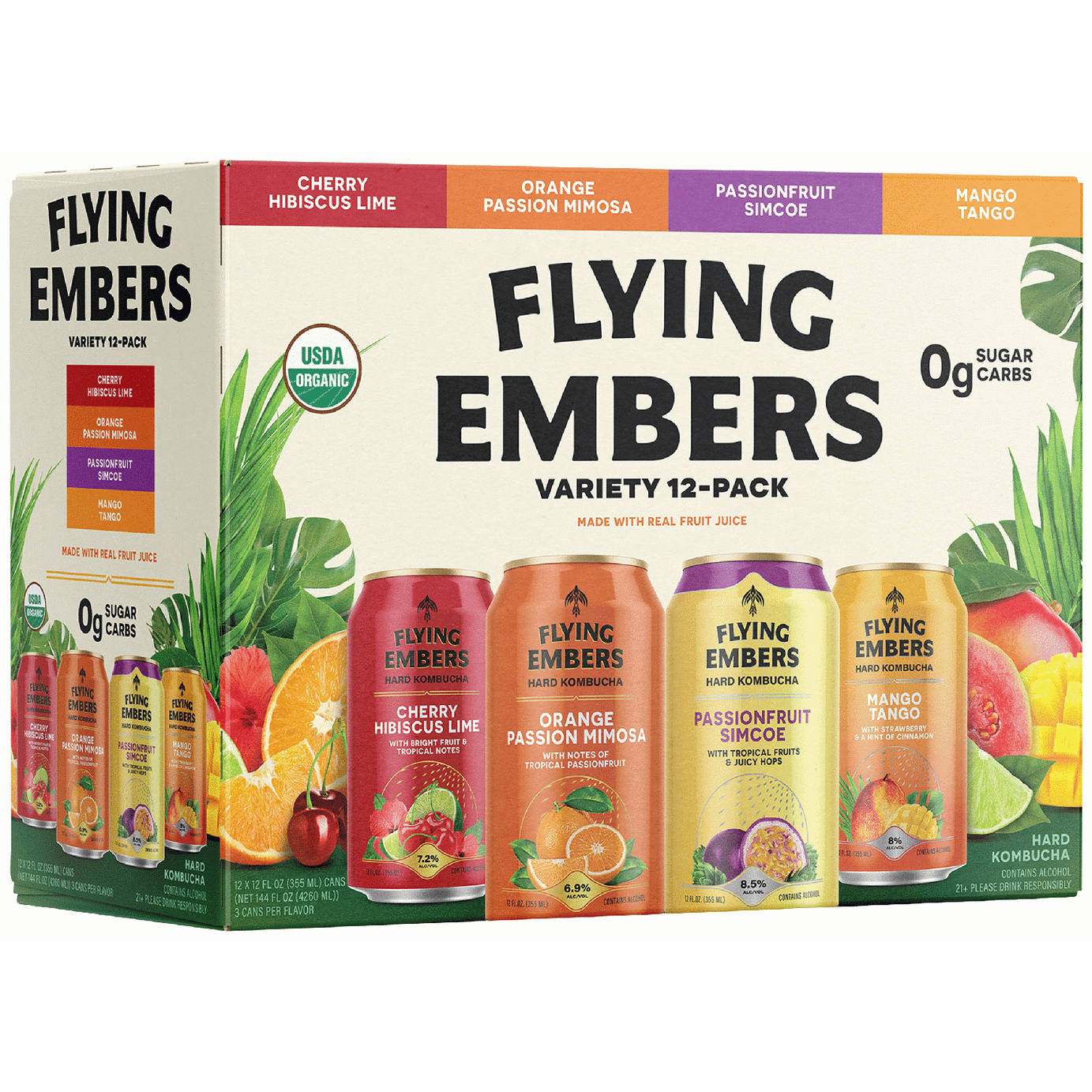 Flying Embers Hard Kombucha Variety