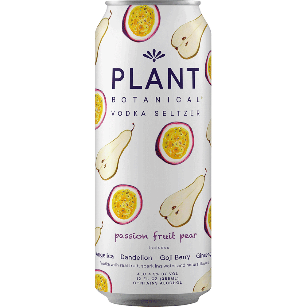 Plant Botanical Passionfruit Pear Vodka Seltzer