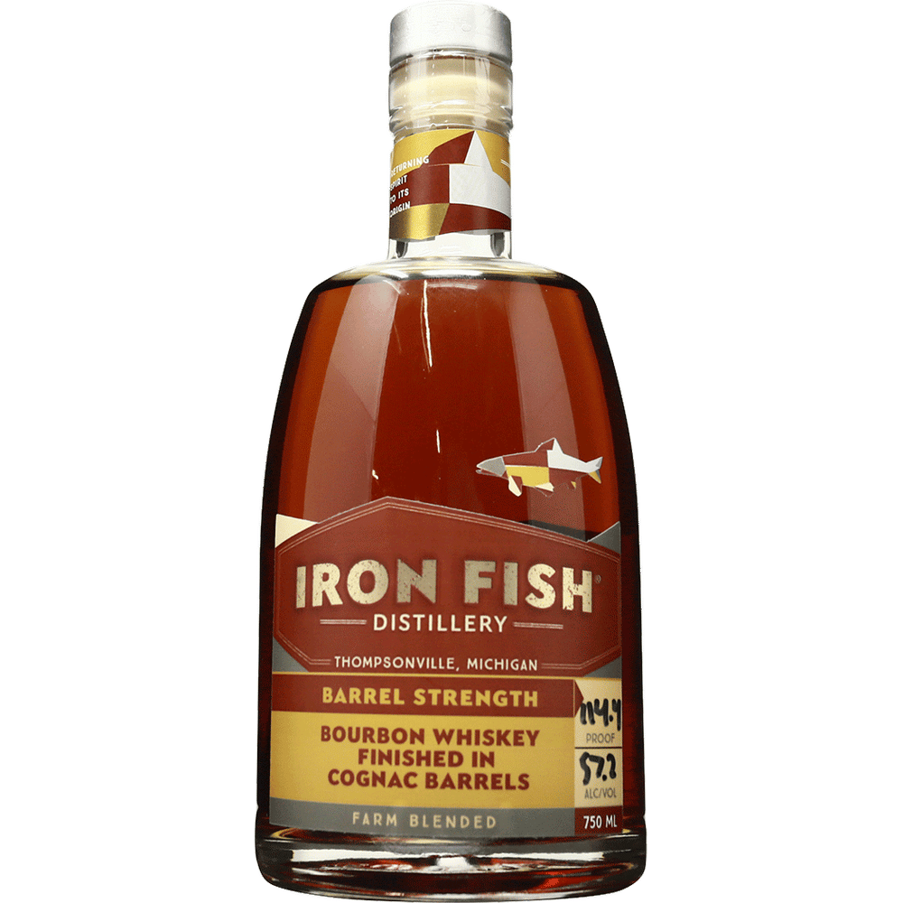 Iron Fish Barrel Strength Cognac Finish Bourbon Whiskey