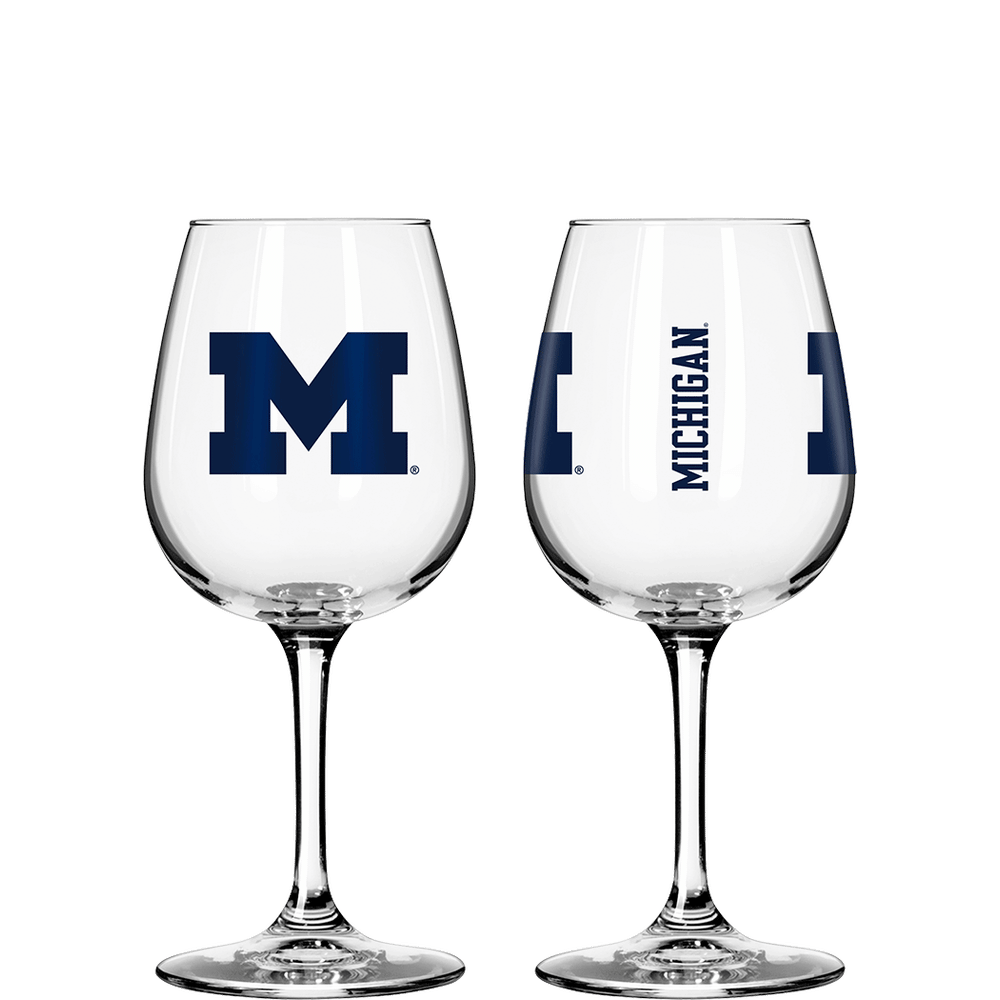 University of Michigan - 12oz Stemmed Wine Glass