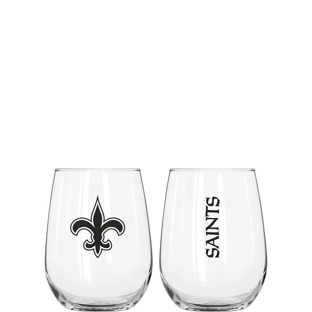 New Orleans Saints - 16oz Stemless Wine Glass