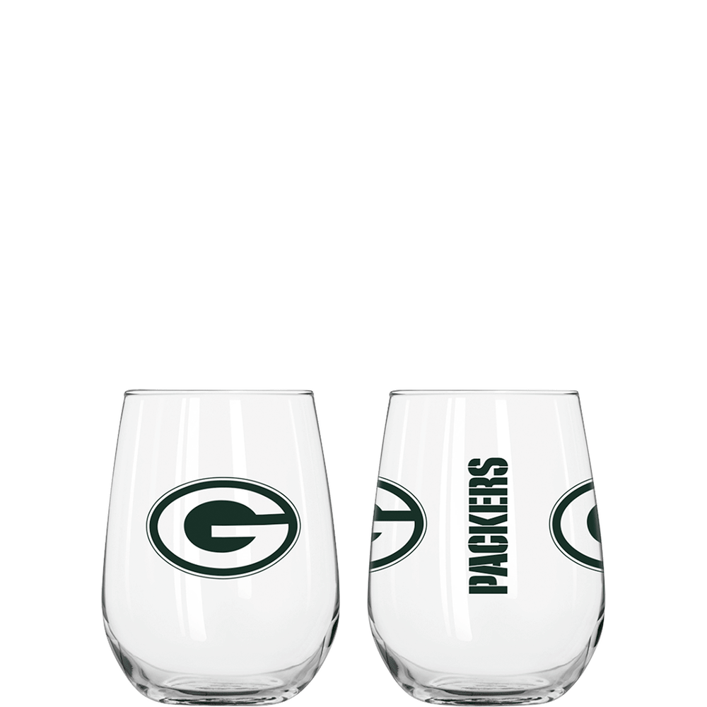 Logo GB Packers - 16oz Stemless Wine Glass