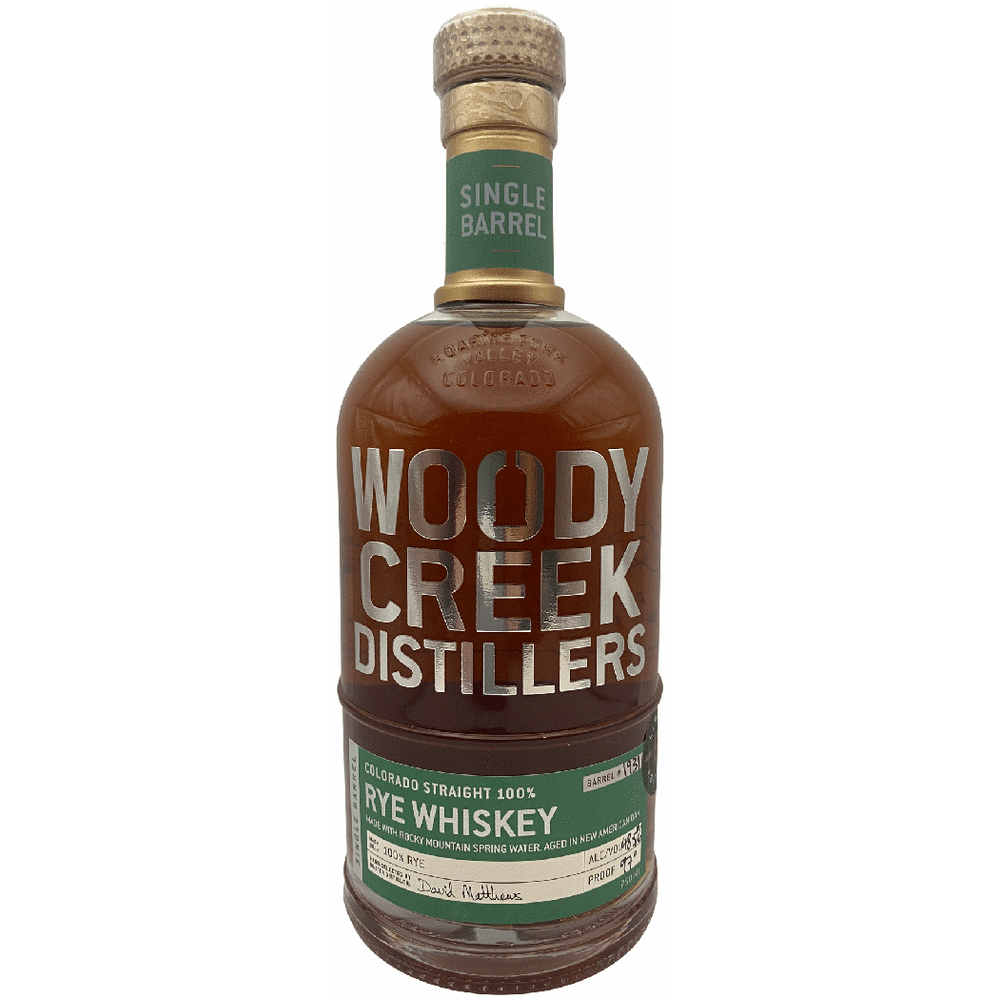 Woody Creek Single Barrel Straight Rye Whiskey