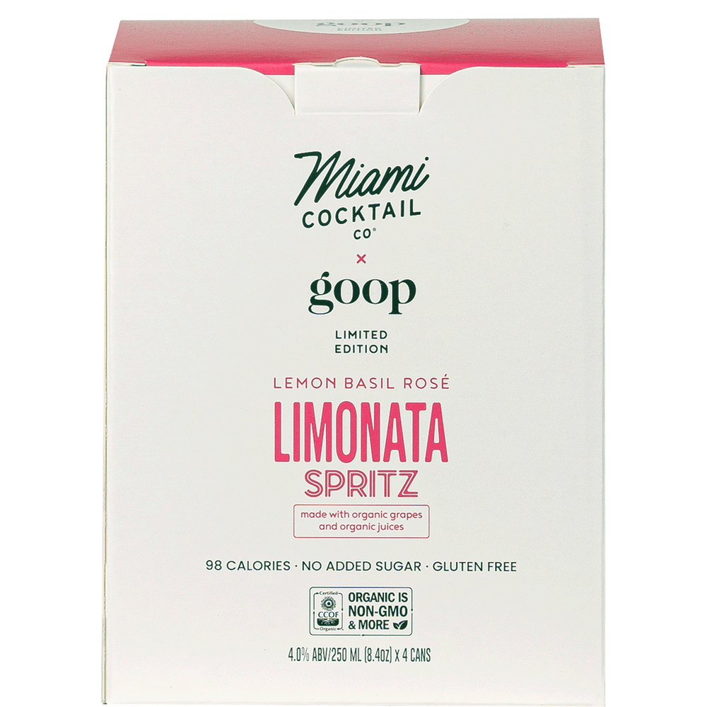 Miami Cocktail x Goop Lemon Basil Rose Limonata Spritz
