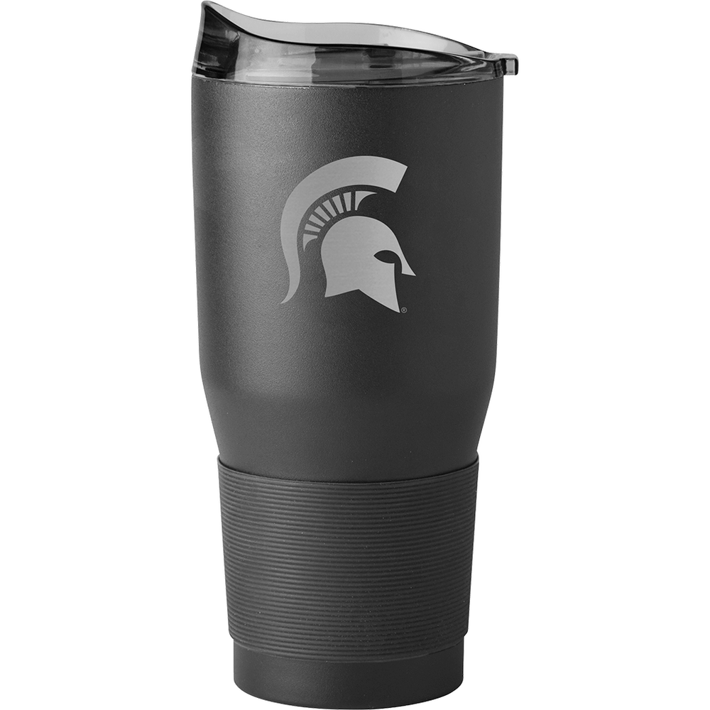 MI State 30oz Etch Black Powder Coat Tumbler
