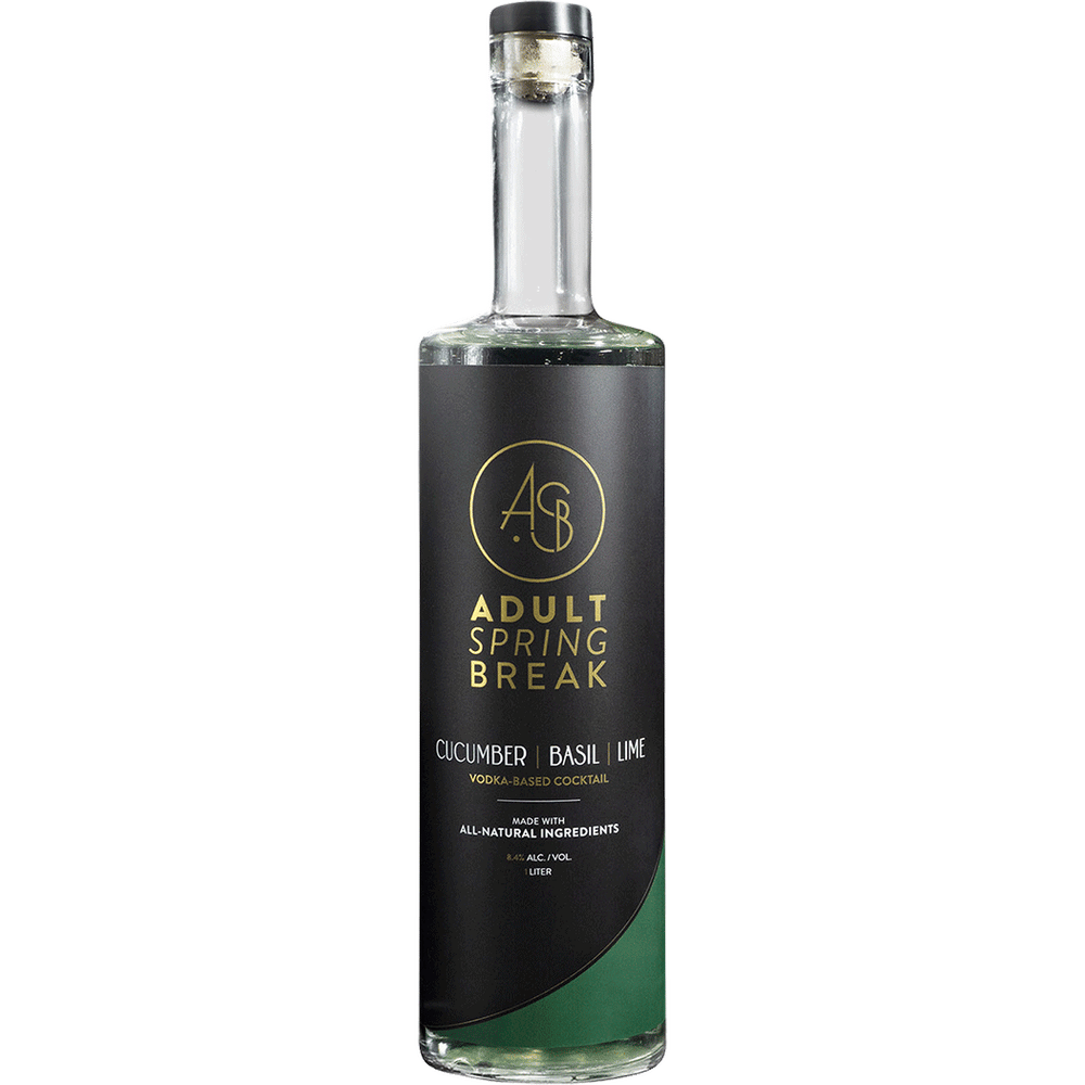 Adult Spring Break Cucumber Basil Lime Cocktail
