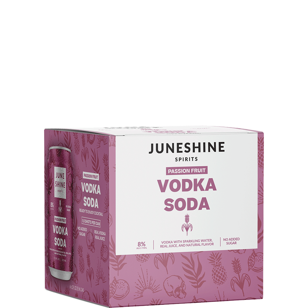 JuneShine Spirits Passion Fruit Vodka Soda