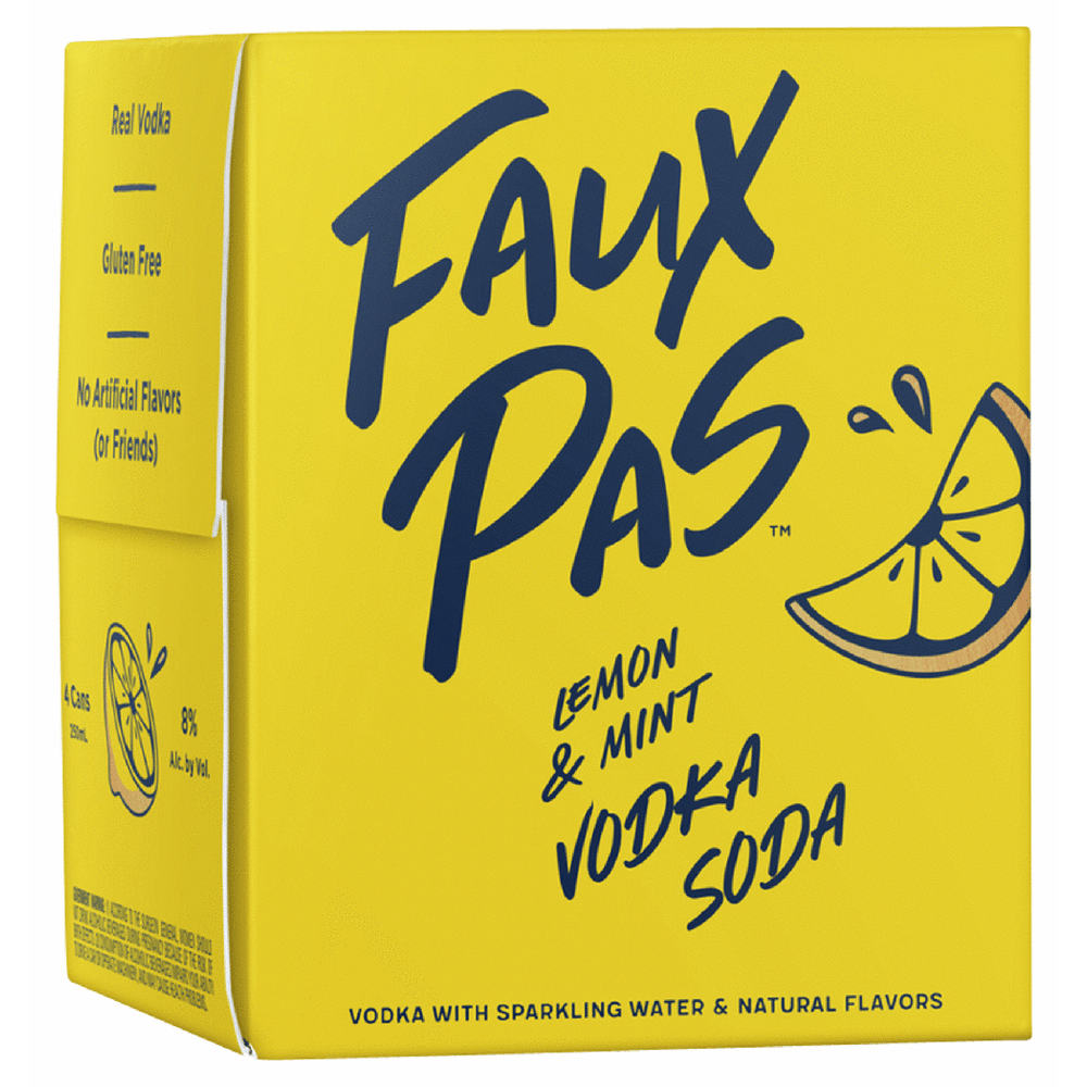 Faux Pas Lemon & Mint Vodka Soda