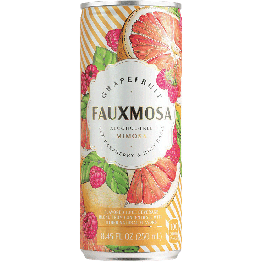 Fauxmosa Grapefruit Raspberry & Holy Basil Non-Alcoholic Mimosa