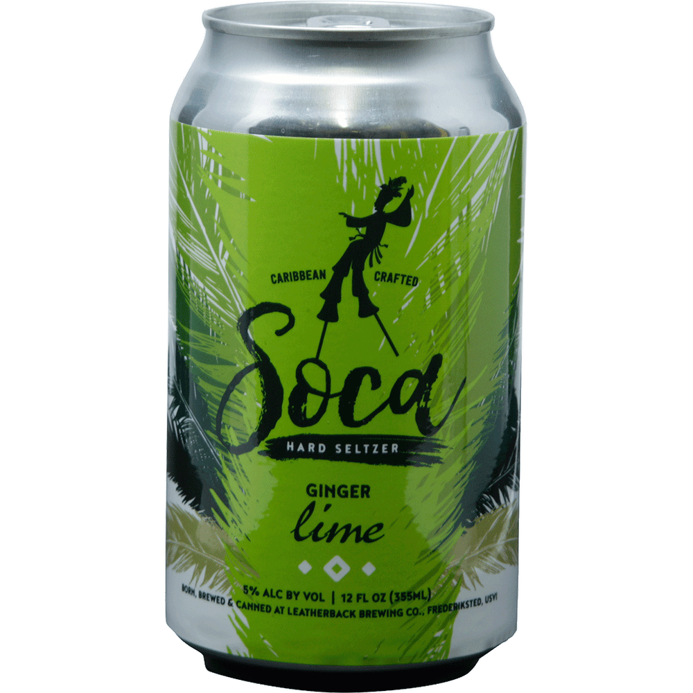 Soca Hard Seltzer Lime and Ginger