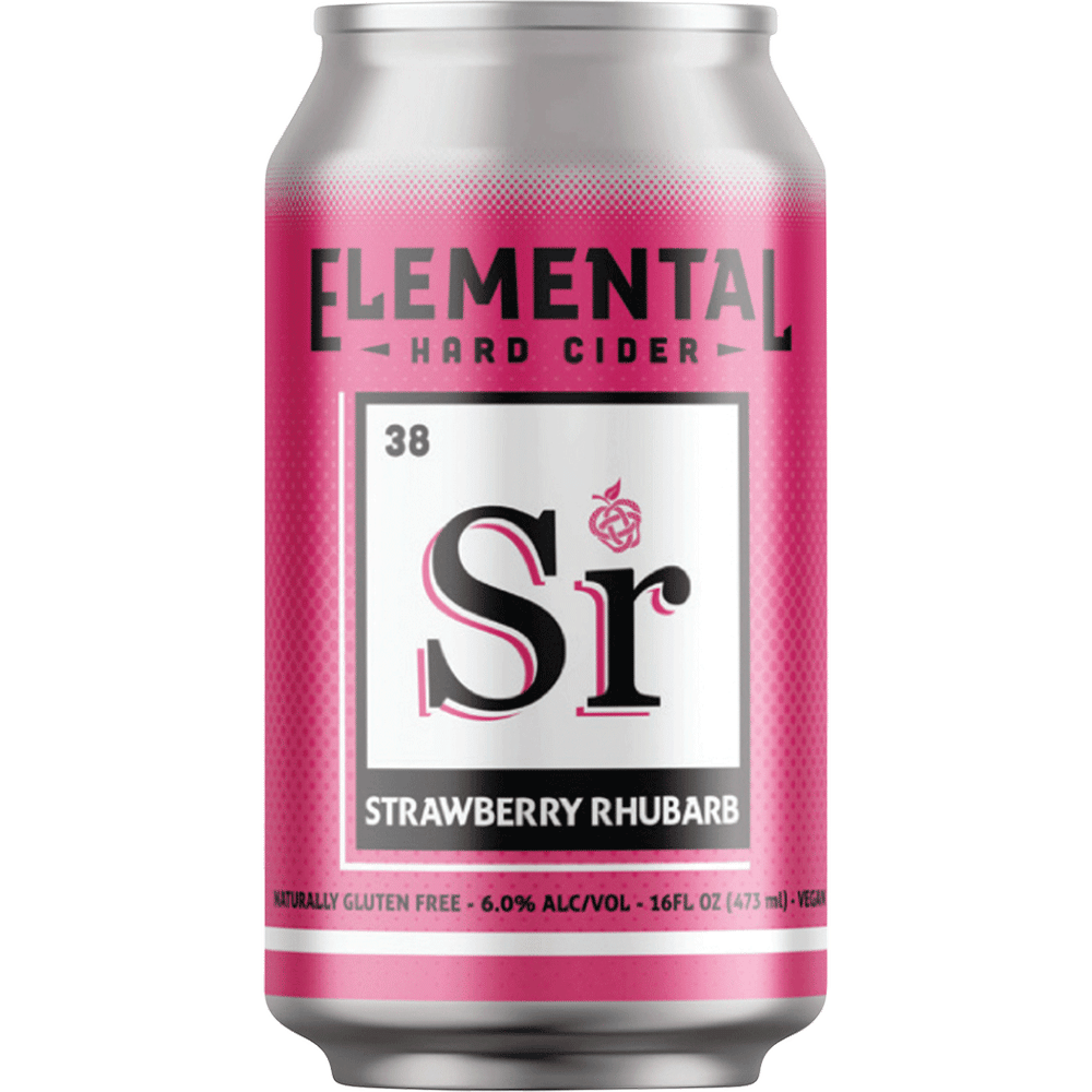 Elemental Hard Cider Strawberry Rubarb