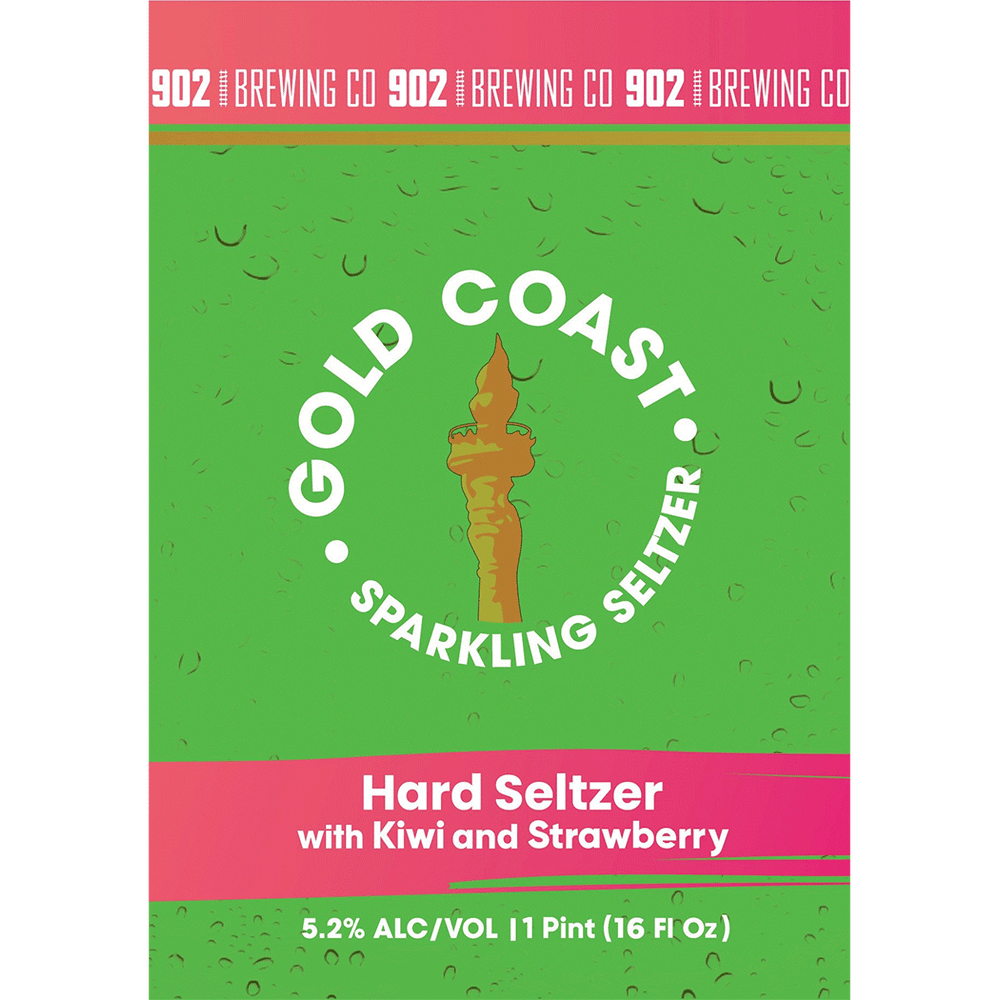 902 Brewing Kiwi Strawberry Gold Coast Hard Seltzer