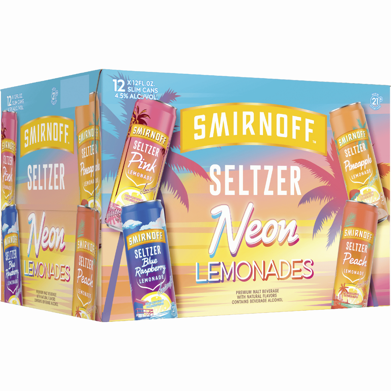 Smirnoff Seltzer Neon Lemonades