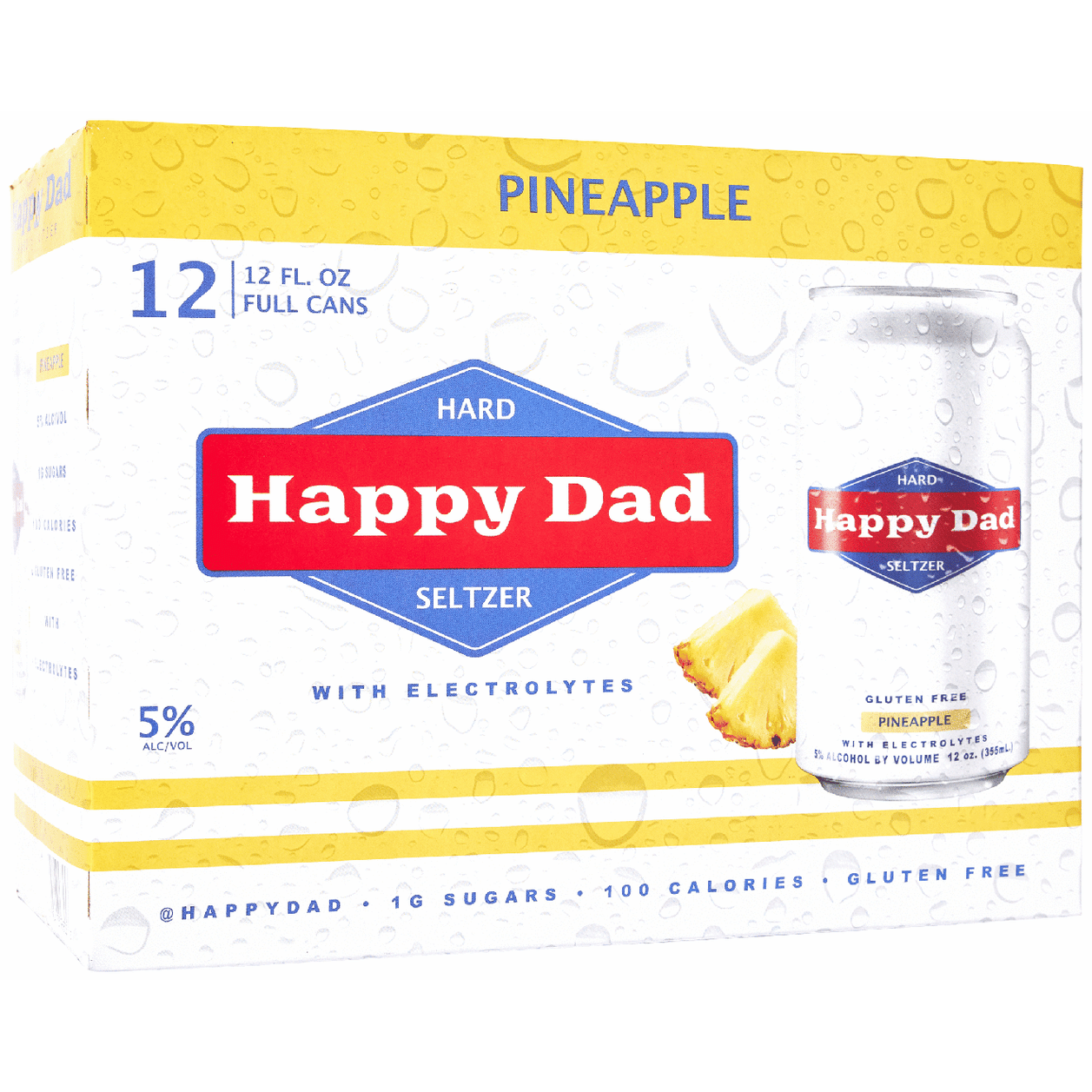 Happy Dad Hard Seltzer Pineapple