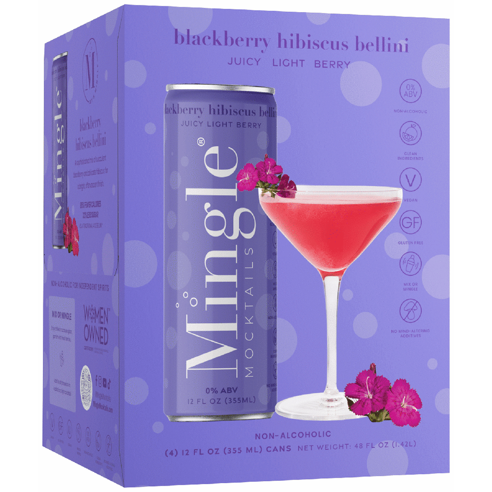 Mingle Non-Alcoholic Blackberry Hibiscus Bellini