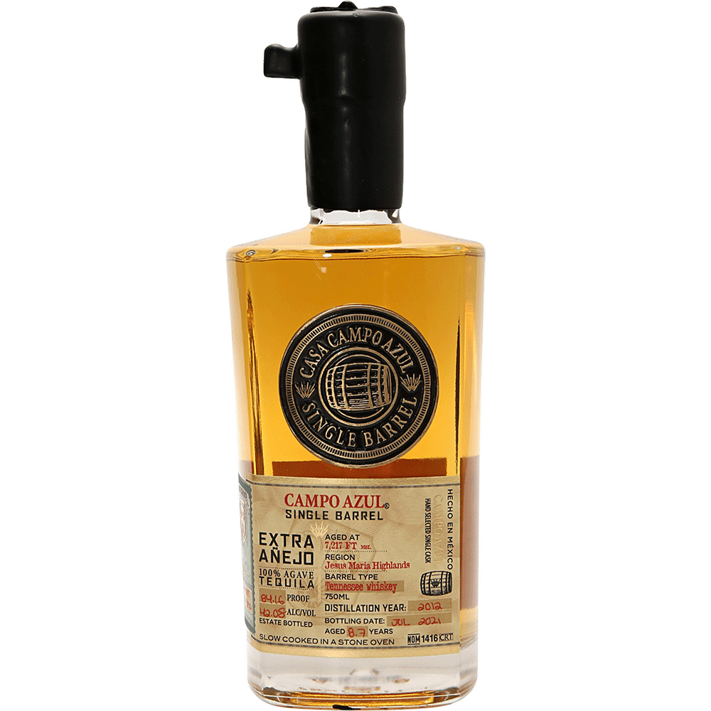 Campo Azul Extra Anejo Tequila Single Barrel TN Whiskey Barrel Select