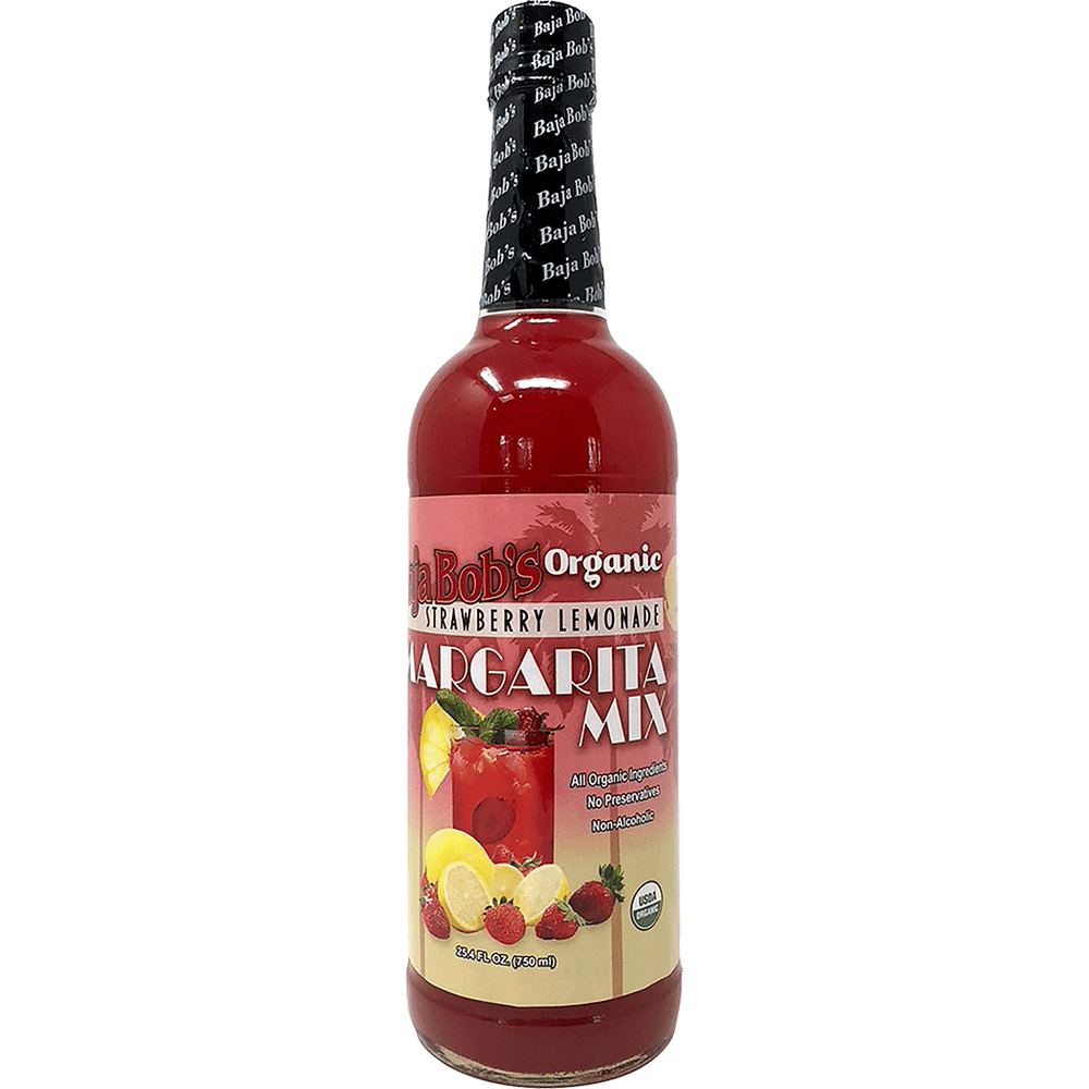 Baja Bobs Organic Strawberry Lemonade Margarita Mix 750ml