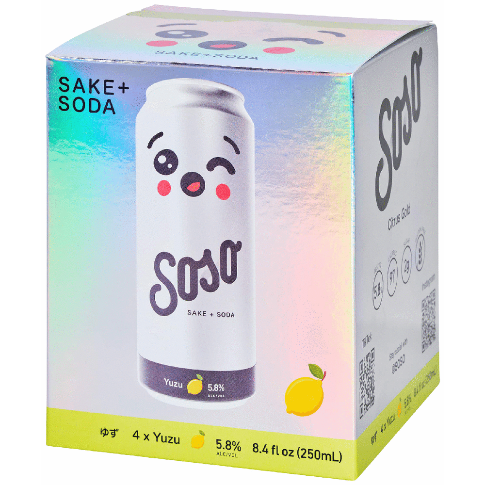 soso  Soso Sake Sake + Soda Yuzu | Total Wine & More