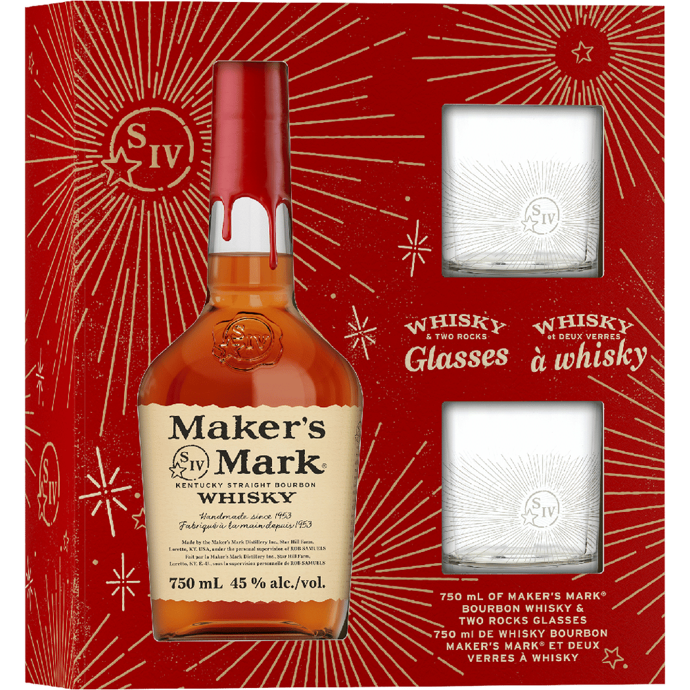 Maker's Mark Bourbon with Holiday Mugs Gift | Total Wine & More