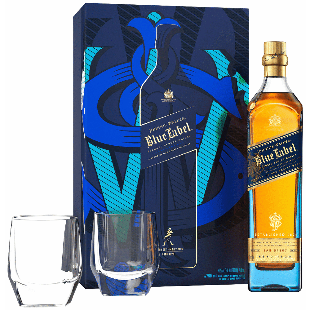 【グラス付】Johnnie Walker Blue Label 750ml Johnnie Walker Whisky Gifts | Blue Label Gift Set With Crystal