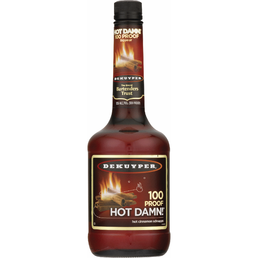 DeKuyper Hot Damn! 100 Proof Cinnamon Schanpps Liqueur