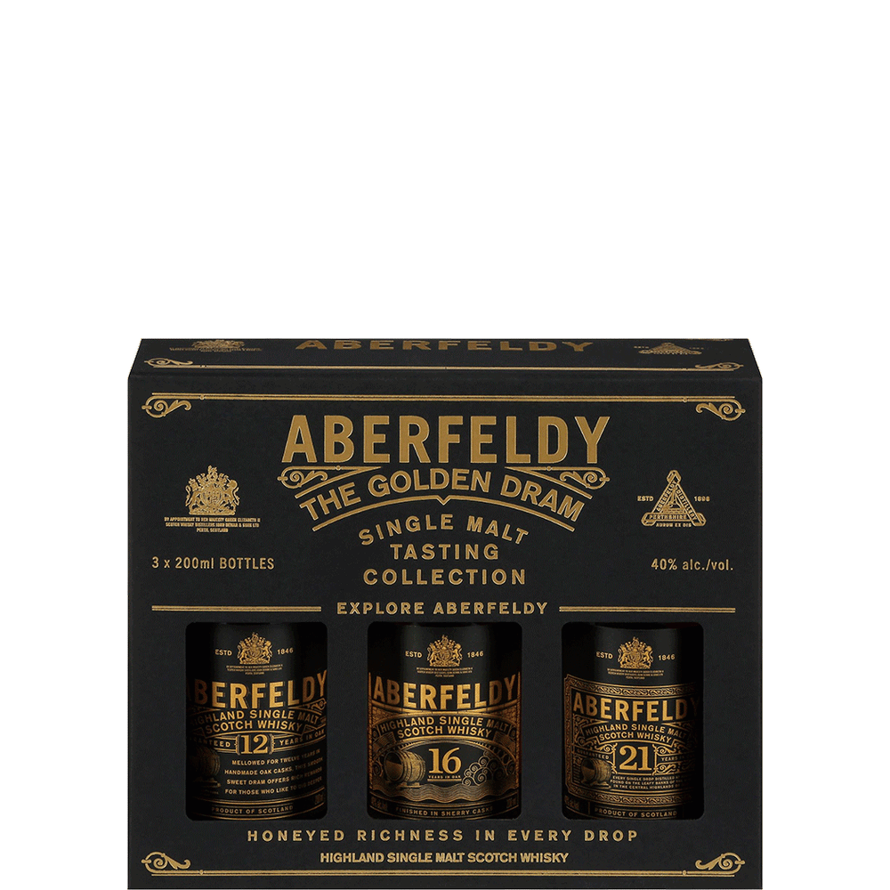 Aberfeldy Trial Pack12Yr 16Yr 21Yr Single Malt Scotch 200ml-3gft