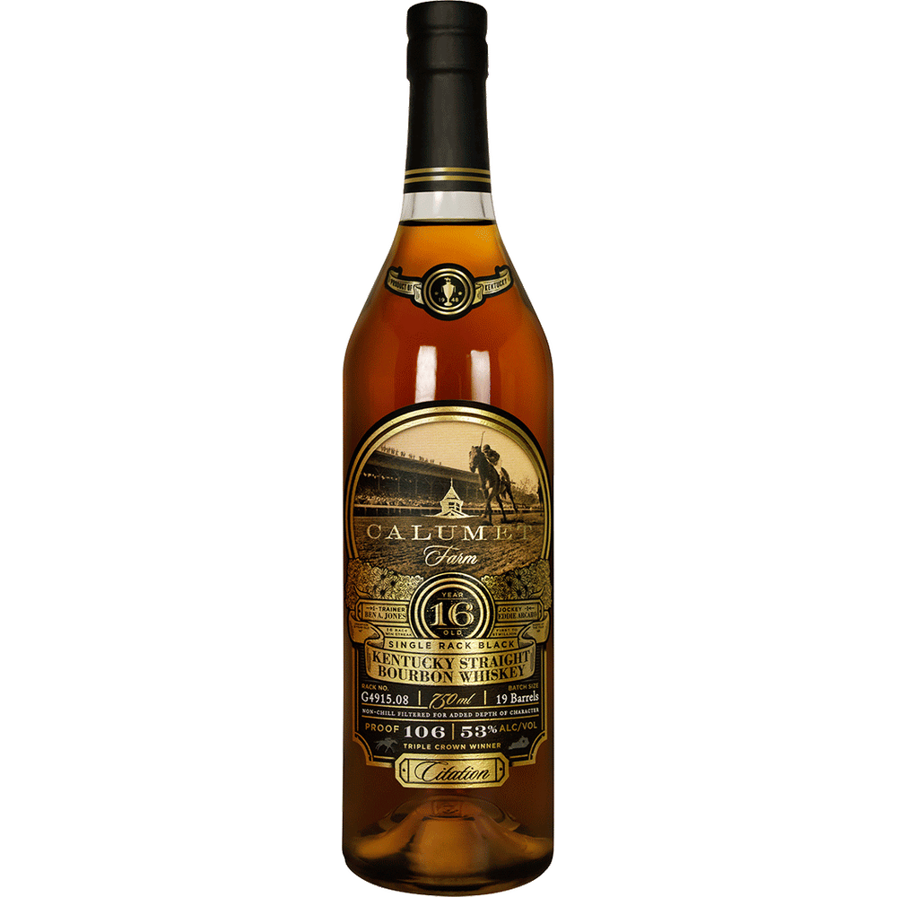Calumet Farm Single Rack Black 16 Yr Kentucky Straight Bourbon Total