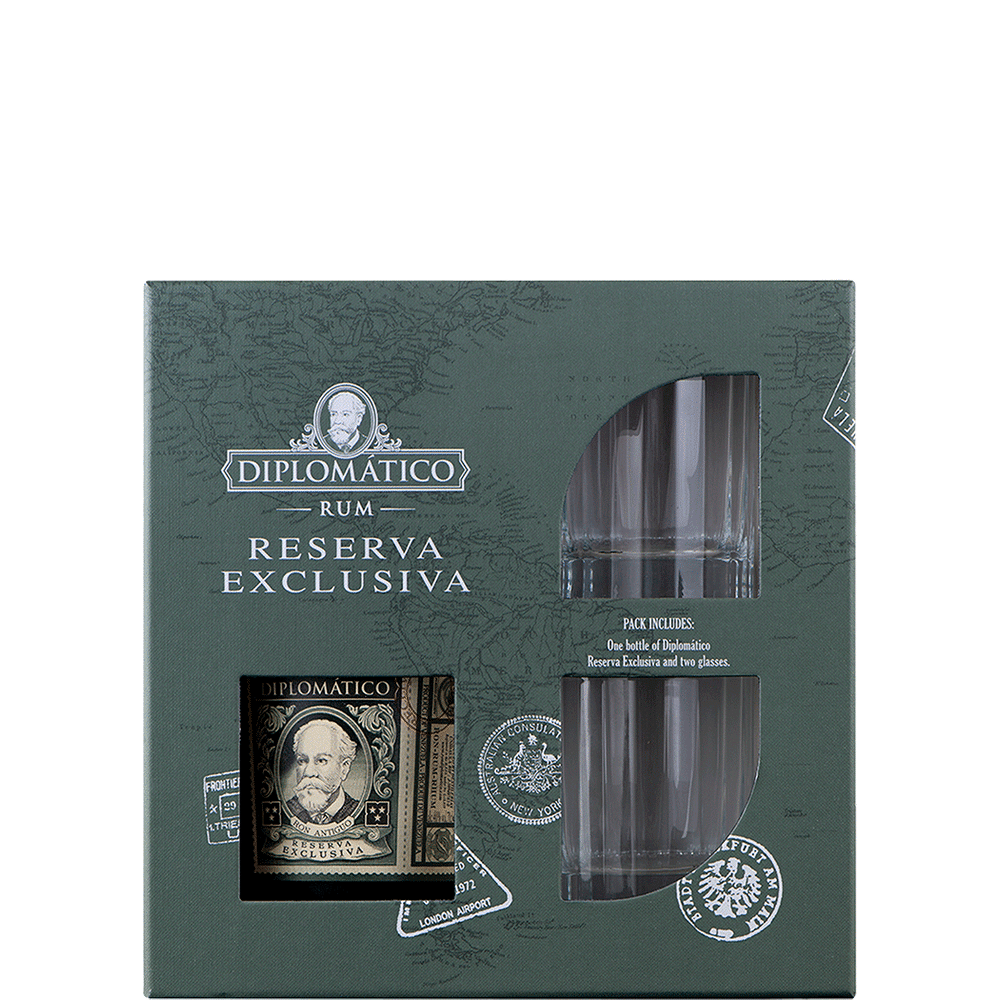 Diplomatico Rum Reserva Exclusiva with Glasses Gift Total Wine & More