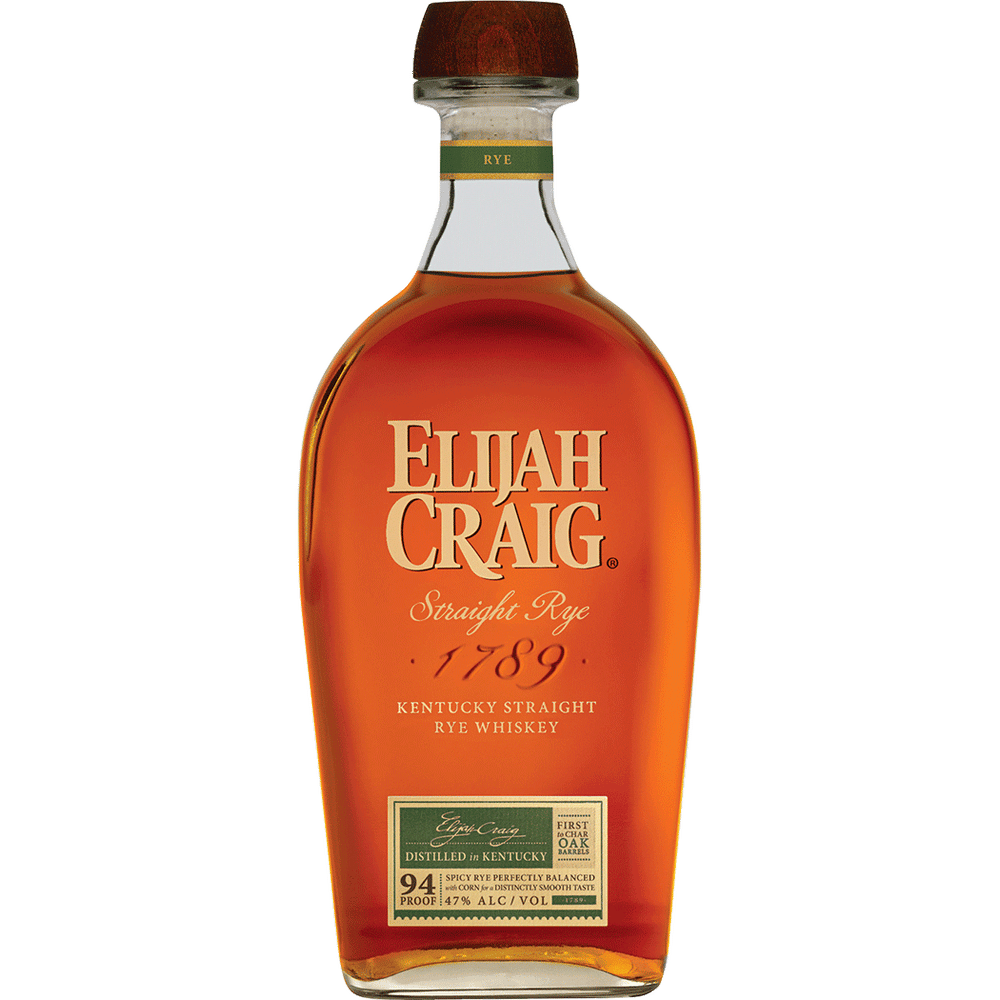 Elijah Craig Straight Rye  750ml